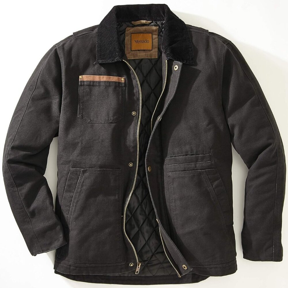 CANVAS CONCEALED CARRY JACKET - Black | Large